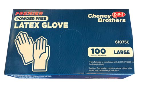 Guantes de látex varias tallas.