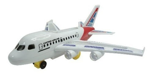 Avion de juguete azul, blanco y rojo