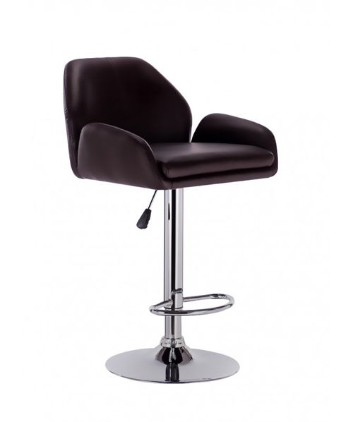 Silla de bar 8277 de cuero desayunar, elegante, aluminio