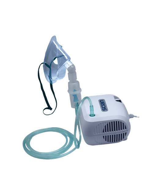 Nebulizador profesional con máscara para adultos y niños.
