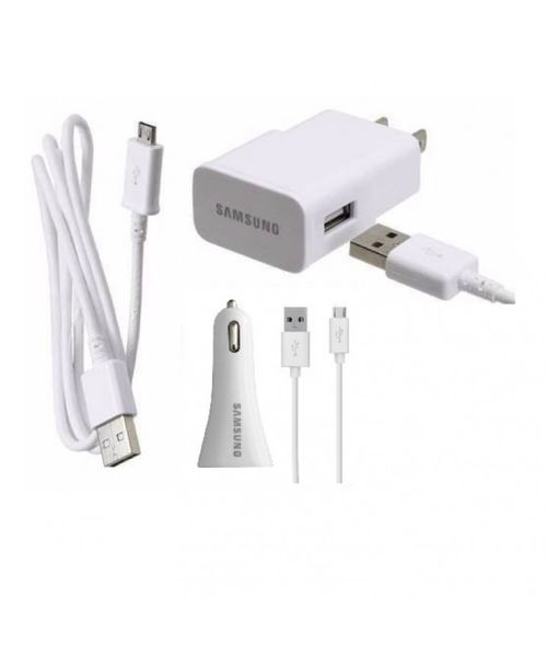 KIT PARA SAMSUNG GALAXY 3 EN 1, CARGADOR DE AUTO, PARED Y CABLE