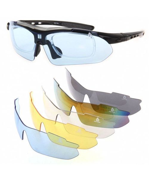 Gafas Deportivas Uv400 Con 5 Lentes Intercabiables Ciclismo
