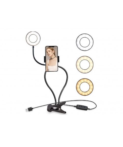 Aro de luz 2 en 1 con soporte para celular Havit St710