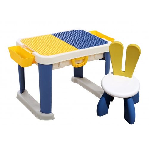 Set de escritorio con silla para niños con lego