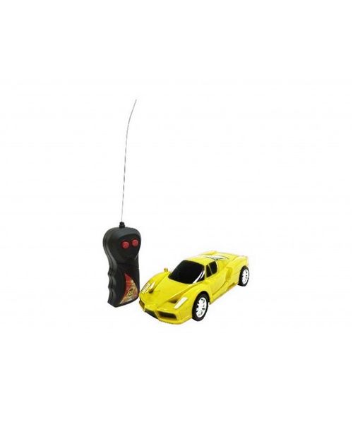 Carro a control remoto, juguete de carrera amarillo
