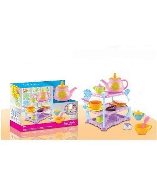 Juguete para nina, juegos de te con stand y tazas