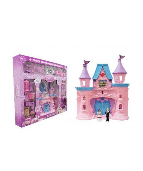 Juguete set de castillo gigante con accesorios, luces y musica