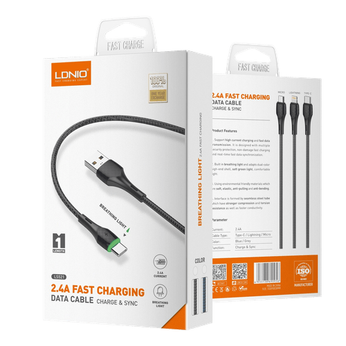 Cable Ldnio LS521 Samsung, 1m, tela