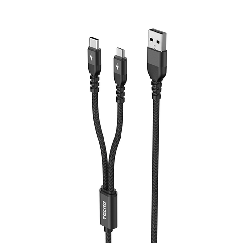 Cable Tecno 2 en 1 TCD-E81 2A 1m