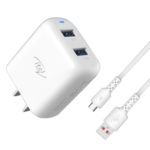 Cargador Itel ICH-41 2USB 2.4A carga rápida