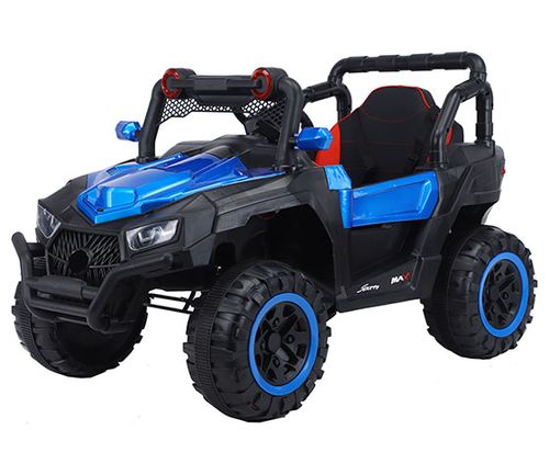 CARRO A BATERÍA TIPO 4X4 AZUL, BLANCO Y ROJO