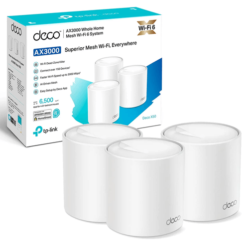 TP-Link Deco X50 (3 pack) Wi-Fi 6 Mesh AI AX3000