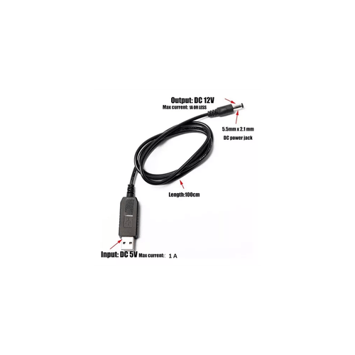 Adaptador Cable USB a DC 5 - 12V w/ box